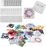 四角形缶バッジ素材100個 缶バッジ 缶バッヂ100セット 缶バッチマシーン素材