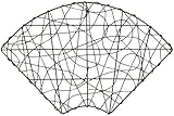 華の舞 ヤチャラバイン 壁掛け 扇 L (45×25cm) 615-024LP