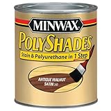 Minwax 213404444 Polyshades - Stain & Polyurethane in 1 Step 1/2 pint Antique Walnut Satin [並行輸入品]