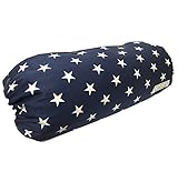 Jolie・Joie 抱っこ紐(だっこひも)収納カバー【裏生地ベージュ】 日本製 シッカリ生地 リバーシブル(紺色スターM×ベージュ)