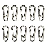 swatom Mini SF合金カラビナクリップTinyスプリングスナップフックカラビナキーチェーンアクセサリーの使用のキャンプバックパックボトル10個
