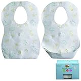 Luvable Friends Baby Crumb Catcher Disposable Bibs, White, 24 Piece by Luvable Friends