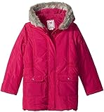 Gymboree Little Girls' and Toddler Long Sleeve Berry Jacket with Faux Fur Trim Fuchsia Fusion S [並行輸