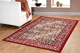 Traditional Oriental Panel Medallion Area Rug Persian Style Carpet Red Maharaja 650 furnishmyplace 4