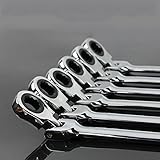 8-19ミリメートル活動ラチェット歯車レンチセット柔軟なオープンエンドレンチ修復ツールにバイクトルクレンチスパナ-15mm