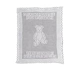 【G.H.HURT&SON】 Teddy Alphabet Baby Shawl テディベアショール (white)(正規代理店商品)