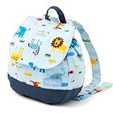 ベビーリュック 赤ちゃん 日本製 サバンナ横断どうぶつ大行進(ライトブルー) B1601100
