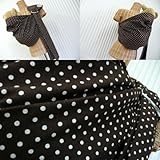 【ユーザックスリング】 L-136　 綿55％ 麻45％ 　こげ茶に白のドット柄