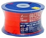 シンワ測定 ポリエステル水糸 リール巻 蛍光オレンジ 細 0.5mm 500m 78481