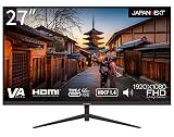 JAPANNEXT 27インチ モニター フルHD 1920x1080解像度 VA ディスプレイ (HDMI/USB-C 給電 (65W) / スピーカー内蔵/VESA対応/ブルーライトカット) JN-V27FLFHD-C65W