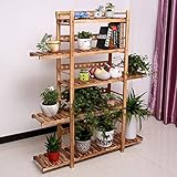 フラワースタンド ソリッドウッドフラワースタンドカーバイド多層プラントスタンドバルコニー屋内居間フロアポットシェルフ Flower racks (色 : C)