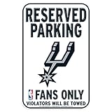 NBA San Antonio Spursプラスチックサイン、11 x 17インチ、チームカラー