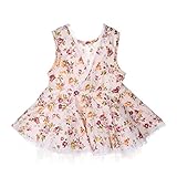 PER キッズ　ベビー　ワンピース　ベビー服　ドレス　子供服　ガールズ　レース付き　ガールズ　女の子　可愛い　通気　快適　夏 (L)