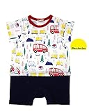 【子供服】 moujonjon (ムージョンジョン) 日本製綿縁森動物柄プリントＴオール 70cm，80cm M34733