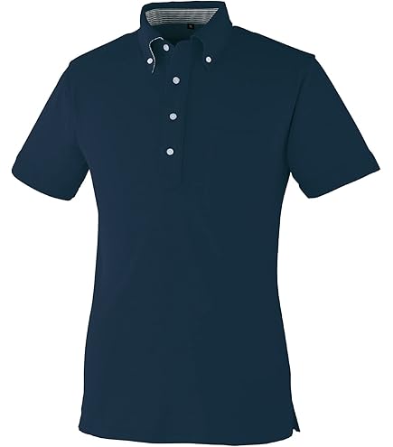 Amazon.co.jp: 桑和 50391 半袖ボタンダウンポロシャツ（胸