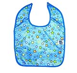 Tidy Turtle Easy Wipe Waterproof Bib with Food Catcher, Shooting Stars by Tidy Turtle