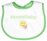 Raindrops Sweet Baby Hashtag Bib, Lime Green by Raindrops