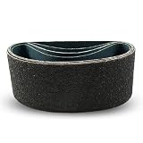 4 X 21 Inch 120 Grit Silicon Carbide Sanding Belts, 3 Pack by Red Label Abrasives