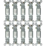 Sunlite 08100-su e505 on / off Groundedトグルスイッチ、ホワイト 10 Pack E505/10PK 10