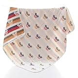 ange select 6重 ガーゼケット 110×110cm 通気 速乾 コットン 寝具 ベビー キッズ (レッド)