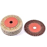 uxcell　フラップ　サンド　ディスク　 320# 　グリット　100mm　アウター直径　グリンダー　ホイール　10本入り
