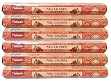 ユーインターナショナル Tulasi ナグチャンパ & ローズ スティック 6個セット 1箱15スティック×6箱