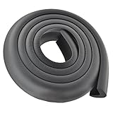 コーナークッション 全長2m 7色 4m両面テープ付 コーナーガード ケガ防止 家具保護 (ブラック)