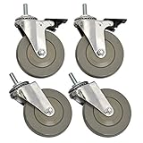 Sandusky WCASTERSET4 4-Caster Set for Wire Shelving, 4" Diameter, 660 lb. Capacity [並行輸入品]