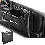 KINKA 車用ゴミ箱 スペーシア SPACIA mk54/56対応 マグネット 車用収納ケース 後部座席 フック付き ゴミ入れ 5kg 車 カー用品 収納 車用 ゴミ箱 小物入れ 便利グッズ PUレザー 大容量 マグネット 防水 多機能(ブラック)