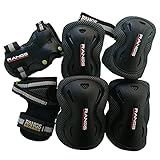 ラングスジャパン(RANGS) ラングスプロテクター 6点セット 高学年~大人用 ブラック【リストガード ひじパッド ひざパッド】