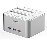 HDDスタンド FIDECO ドッキングステーション USB3.0接続 2.5/3.5インチHDD/SSD SATA I/II/III対応パソコンなしで 外付け オフラインクローン機能付き (シルバー)