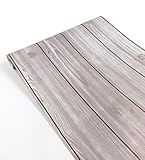 簡単 模様替え 壁紙 貼付シールタイプ 45cm×10m ウォールステッカー 防水 【貼り方説明書付】 (木目ライトブラウン板柄)