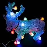 Jimeng　ファーボール型　ソーラーLEDイルミネーションライト　電気代不要　太陽電池で自動点灯　30球6m 　カラフル