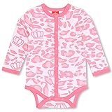 ベビードール ベビー肌着 バラエティデザイン 7分袖ボディスーツ型 子供服 70 ピンク/ヒョウ柄