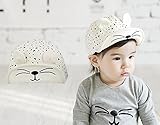 幼児用 猫 の 耳付き 帽子 赤ちゃん ハット ( 頭囲 47～50cm ) (白猫)