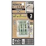 和気産業(Waki Sangyo) ピラシェルピン止め金具 ピラシェル専用金具 棚柱 石膏ボード 取り付け 黒 WPS47 2P