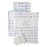 フジキ Wガーゼ 洗える布団10点セット くるまパーク プラス (ホイップ) 70×120cmベビーベッド対応 赤ちゃん用ふとん