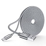 USB Type C ケーブル 3m CLEEFUN USB2.0 タイプC ケーブル 長い USB A to USB C ケーブル QC3.0対応 充電コード タイプc 高耐久ナイロン Xperia、Galaxy Note、Switch、Pixel、LGなどType-c機種対応 グレー