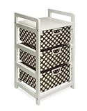 Badger Basket Lightweight Three Drawer Hamper/Storage Unit, Brown Dot by Badger Basket