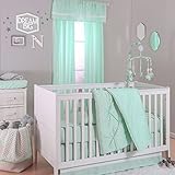 Mint Green Pintuck and Confetti Dot 3 Piece Crib Bedding Set by The Peanut Shell by The Peanut Shell
