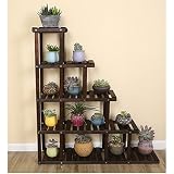 木製フラワーラック室内植物スタンド木製植物フラワーディスプレイスタンド木製ポットシェルフストレージラック屋外