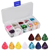 ギターピック ピック アコギ ピック ピック アコギ 本製品はセルロイド製です 【30枚入り】サイズ 30.5*26mm ギターとエレキギターとベースの初心者のためのギター用撥弦楽器 収納ケース付き 練習用