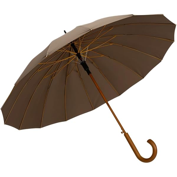 【美品】紳士 長傘 バンブー ブラウン Amazon | メンズ 長傘 68．5cm×8本骨 クロ バンブーハンドル 竹