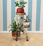 鉄花ラック屋内バルコニー防錆プラントラック（白/青銅/赤銅）の3層 (色 : B)