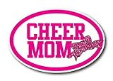 Cheer Momリボンカーマグネットデカール4 x 6楕円形Heavy Duty車トラックSUV用防水