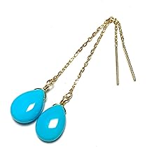 Amazon | 【Rta varuna】 K18ピアス アリゾナ産 ターコイズ ドロップ