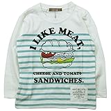 《春夏対応》 nico hrat(ニコフラート) 製品洗い加工済み 42/2天竺サンドウィッチ長袖Tシャツ 120cm /SA NO.B-270204