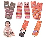 ベビー レッグウォーマー 5足セット コットン 肌着 子供 キッズ 赤ちゃん 新生児 baby レギンス スパッツ トレンカ 冷え 寒さ 紫外線 対策 出産準備 お祝いギフト (女の子)