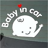 Wispun　BABY IN CAR ステッカー 赤ちゃん乗ってる　赤ちゃん乗車中　外貼り