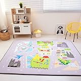 Enjoylifeスーパーソフト/ Fine Kids Baby Play Groundマットフロアマット寝室のインテリアカーペット子供リビングルームラグ 78" x 59" ELF107ST8